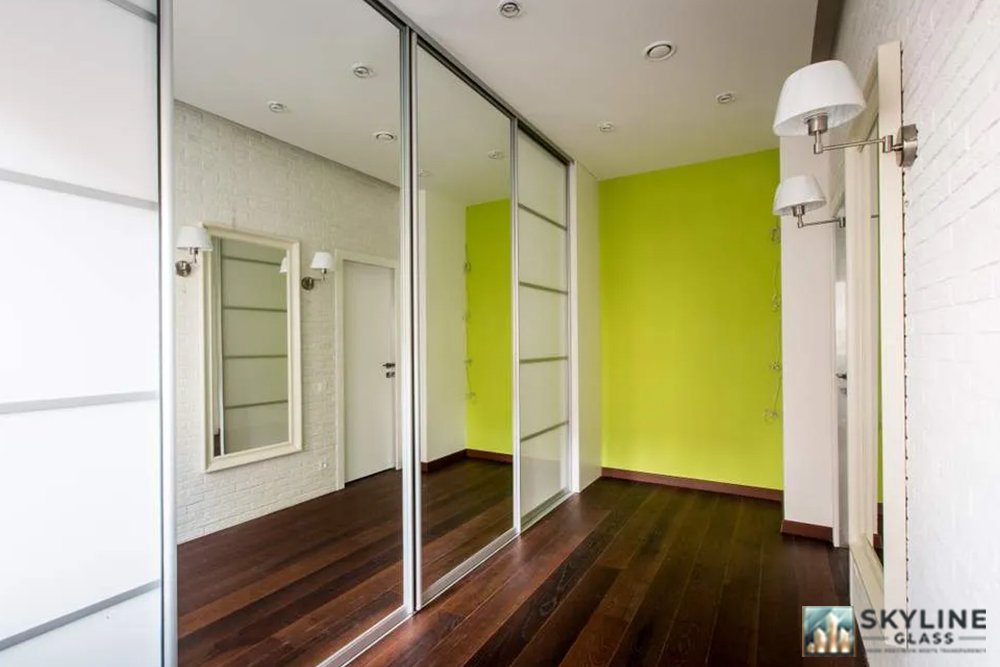 Sliding Mirror Door in Hallway